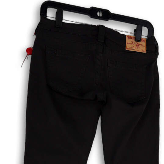 NWT Womens Gray Denim Dark Wash Stretch Pockets Skinny Leg Jeans Size 26 image number 4