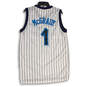 Mens White Blue Orlando Magic Tracy McGrady #1 MBA Basketball Jersey Size L image number 2