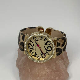 Designer Betsey Johnson Gold-Tone Dial Adjustable Strap Analog Wristwatch