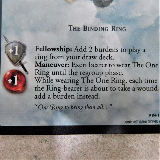 Very Rare Lord of The Rings LOTR The One Ring The Binding Ring Foil Reflections 2004 Card 9R+1 NM image number 3