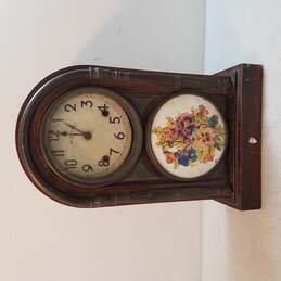 Antique 1900s 8 Day Mantle Clock For Parts/Repair