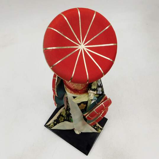 VNTG Japanese Bijin Geisha Courtesan Silk Folk Doll Showa Period image number 8
