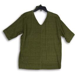 NWT Talbots Womens Green V-Neck Short Sleeve Pullover Blouse Top Size LP alternative image