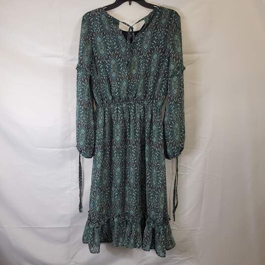 Love Ady Women Teal Paisley Dress L NWT image number 2