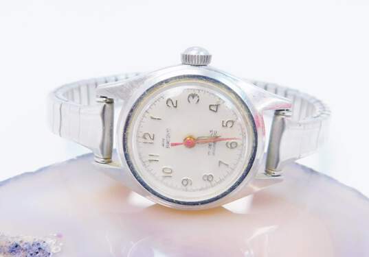 Ladies Vintage Jules Racine 17 Jewels Incabloc Stainless Steel  Watch 24.2g image number 1