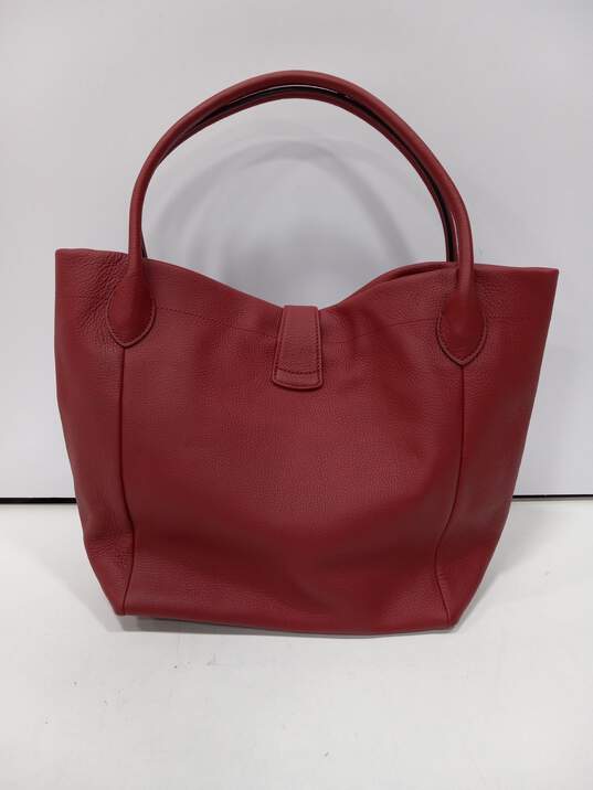 Women's Dooney & Bourke Red Pebble Leather Footed Purse image number 2