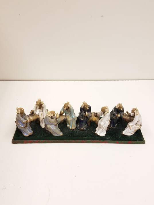 Handcrafted and Painted Miniature Asian Mudmen Figurines image number 2