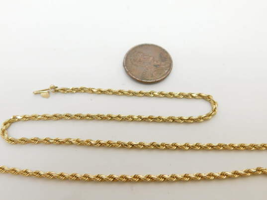 14K Yellow Gold Twisted Rope Chain Necklace 17.0g image number 8