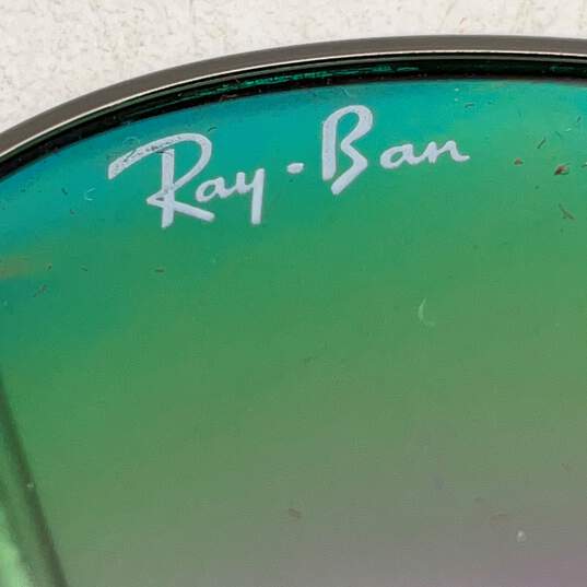 Ray Ban Mens Gray Orange UV Protection Full Rim Aviator Sunglasses with Case image number 5