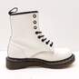Dr. Martens 11821 White Leather Combat Boots Women's Size 7 image number 2