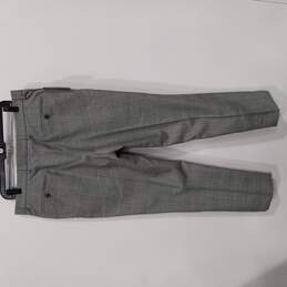 Men's Slim Grey Blue Check Suit Trousers Sz 34R NWT alternative image
