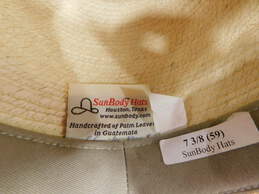 VTG Sun Body Hats Guatemala Handcrafted Palm Leaves Western Hat Gus Crease SZ 7 3/8 alternative image
