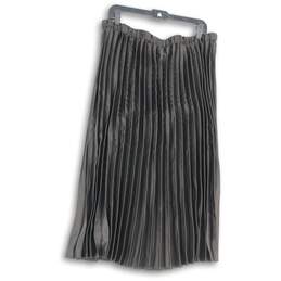 Anne Klein Womens Black Elastic Waist Pull On Pleated Skirt Size XL alternative image