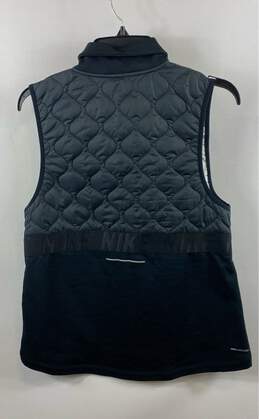 NWT Nike Womens Black Mock Neck Full-Zip Running Quilted Vest Size Medium alternative image