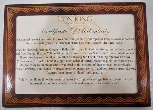 Disney Lion King Special Edition Reproduction Character Portrait Drawings. COA image number 2
