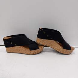 Women's Sonoma Life + Style Black/Tan Wedge Sandals Size 6 in Box alternative image
