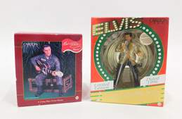 Carlton Cards Collection Elvis A Long Way From Home & Santa Bring My Baby Back Ornaments IOB