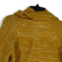 NWT Womens Yellow Turtleneck Long Sleeve Side Slit Pullover Sweater Size M alternative image
