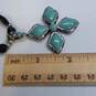 BARSE Sterling Silver Turquoise Faceted Gemstone Link Pendant 17inch Necklace 45.0g image number 7