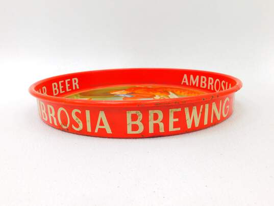 Vintage 13 Inch Ambrosia Brewing Co Nectar Beer Tray image number 2