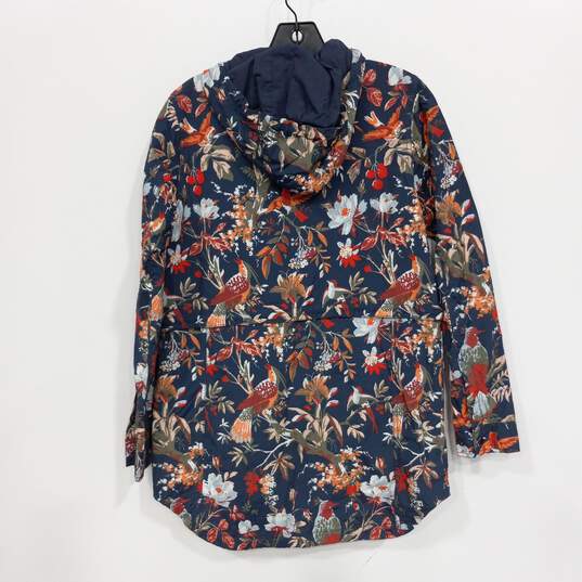 Colombia Women's Navy Floral/Bird Hooded Jacket Size S NWT image number 2