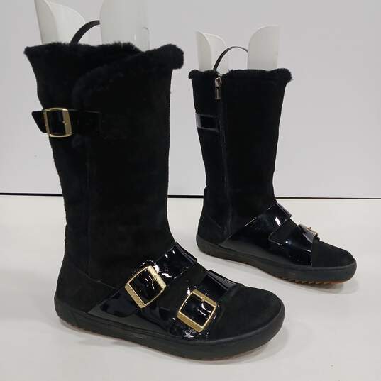 Birkenstock Women's Black Faux Fur Boots Size 6.5 (37 EU) image number 1