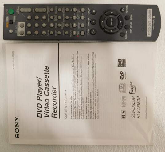 Sony Brand SLV-D350P Model DVD Player/Video Cassette Recorder w/ Accessories image number 2