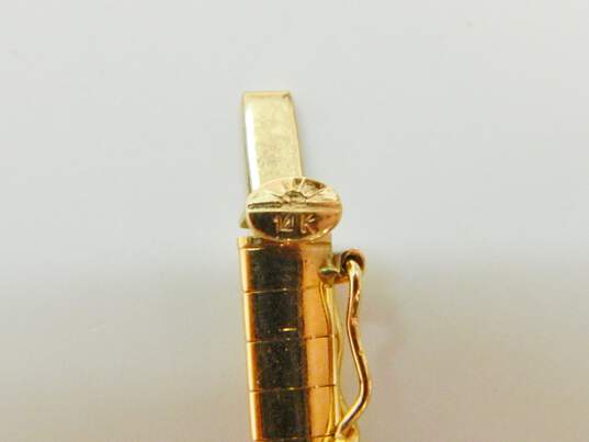 Aurafin 14K Gold Omega Chain Bracelet 10.0g image number 5