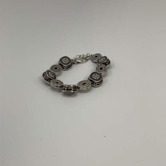 Designer Brighton Venus Rising Gray Crystal Stone Chain Bracelet w/ Dustbag image number 1
