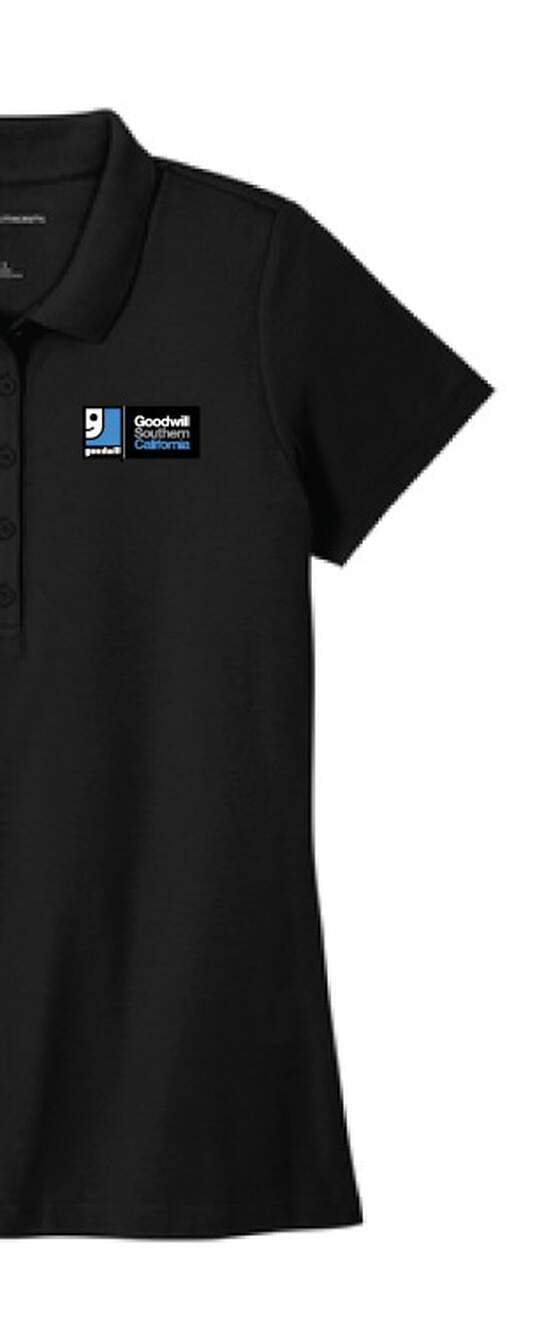 Goodwill Southern California Womens SS Polo Black S image number 2