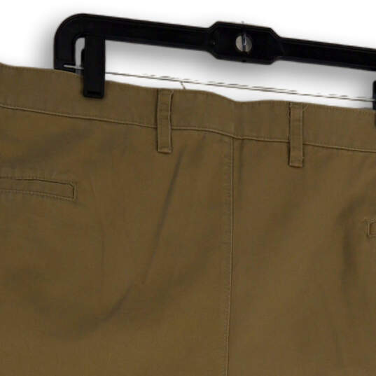 NWT Mens Brown Flat Front Slash Pockets Straight Leg Chino Shorts Size 54 image number 4