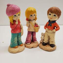Vintage 1970's  Littl-Ones  3 Handcrafted Ceramic Figurines