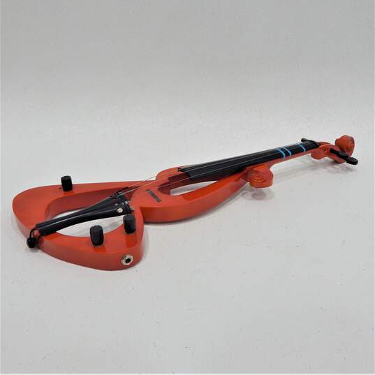 Sojing Brand 4/4 Full Size Orange Electric Violin w/ Soft Case and Bow image number 4