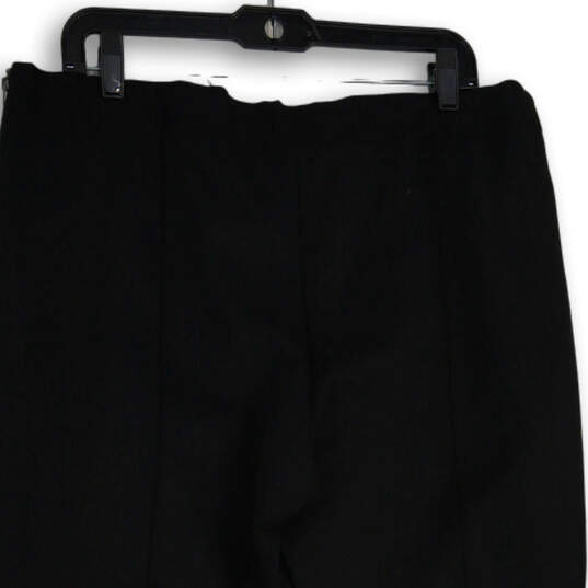 NWT Womens Black Flat Front Slash Pocket Pull-On Ankle Pants Size 18 image number 4