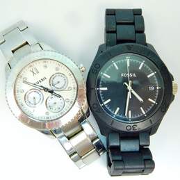 Fossil AM4448 & ES3098 His & Hers Analog & Chronograph Watches 185.8g