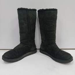 Ugg Australia Women's Black Suede Classic Tall Boots Size 8 alternative image