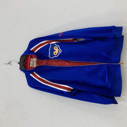 Mens Blue Mock Neck Long Sleeve Chicago Cubs Baseball Jacket Size 2XL alternative image