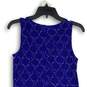 APT.9 Womens Blue Geometric Round Neck Sleeveless Fit & Flare Dress Size Small image number 4