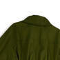 Womens Green Long Sleeve Pockets Collared Belted Full-Zip Jacket Size XL image number 4