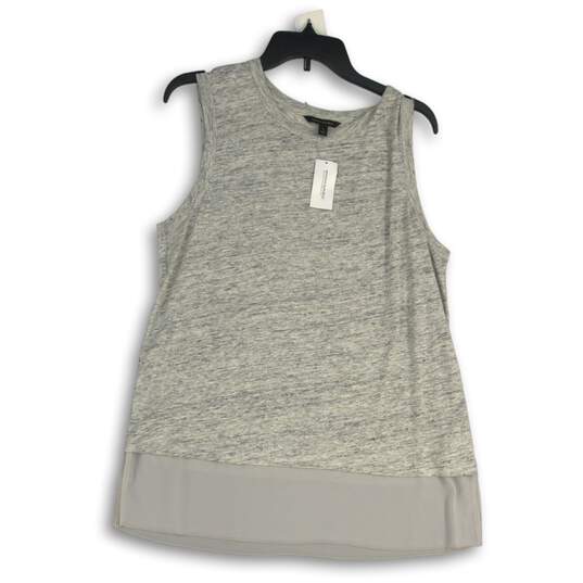 NWT Womens Gray Round Neck Sleeveless Pullover Tank Top Size Large image number 1