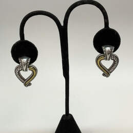 Designer Brighton Two-Tone Callie Heart Shape Fashionable Drop Earrings