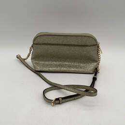 Womens Gold Leather Inner Zip Pocket Adjustable Strap Crossbody Bag alternative image