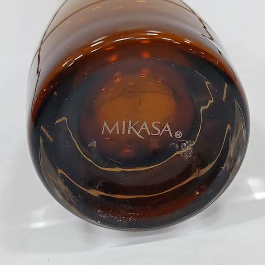 Mikasa Amber Vase image number 3