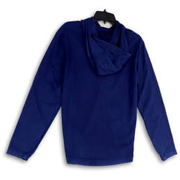 Mens Blue Regular Fit Long Sleeve V-Neck Hooded Pullover T-Shirt Size M alternative image