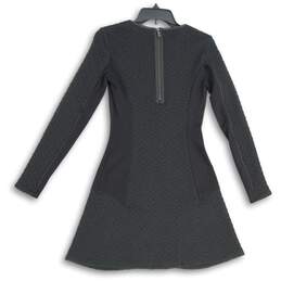 Twenty Womens Black Quilted Round Neck Long Sleeve Back Zip Mini Dress Size S alternative image