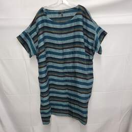 Eileen Fisher WM's 100% Organic Linen Stripe Blouse Dress Size 3X