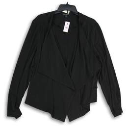 NWT Lane Bryant Womens Black Long Sleeve Open Front Jacket Size 18/20