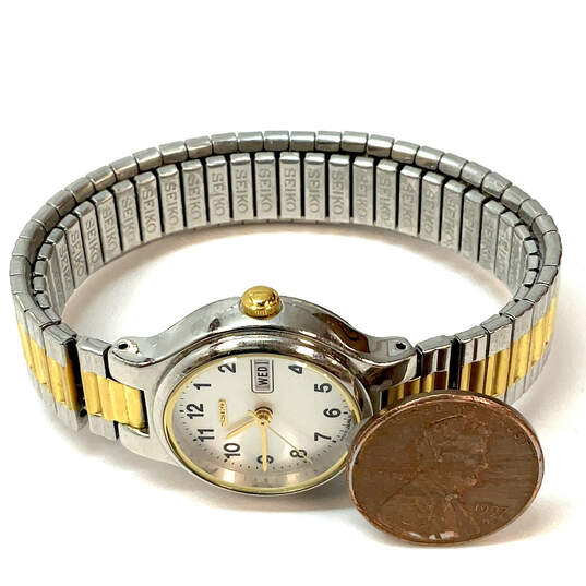 Designer Seiko Two-Tone Stainless Steel Chain Strap Dial Analog Wristwatch image number 2