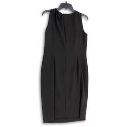 NWT Womens Black Sleeveless Knee Length Back Zip Sheath Dress Size 8 alternative image