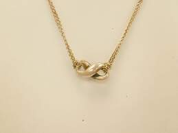 Tiffany & Co. 925 Infinity Twist Double Chain Necklace 8.2g alternative image